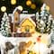Glitzhome® 15.5" Lighted Christmas Skiing Moutain Resin Village with Movement and Music